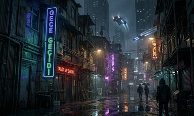 Neon Slums Chronicles cyberpunk şehir görseli